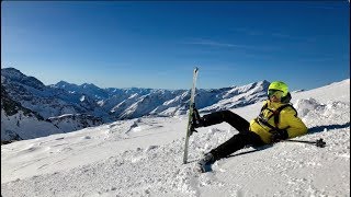 MONTEROSA SKI 2018 1  Pista dei Salati rossa e Moos nera [upl. by Thormora910]