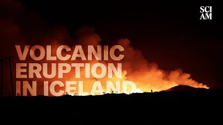 Incredible Footage of the Volcanic Eruption in Iceland [upl. by Einalam495]