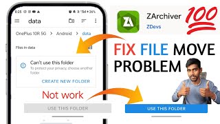 Zarchiver Cant Use This Folder  Zarchiver Obb File Problem  Zarchiver Android Access Restriction [upl. by Zelikow]