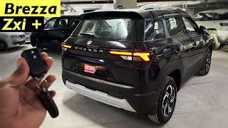 Maruti Suzuki Brezza Zxi Top Model 2023 Black colour Detailed Review  On Road Price amp Features [upl. by Geiger]