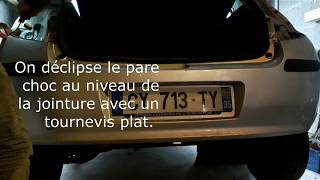 Démontage pare choc arrière clio 3 [upl. by Rahsab32]