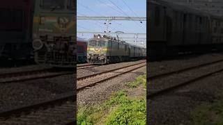 Wag 9 hog With porbandar Express 2 hour late running train shorts shortvideo ytshorts [upl. by Nodle]