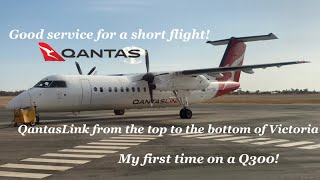 Trip Report  Qantas economy  Dash8 Q300  Mildura MQL to Melbourne MEL [upl. by Norda]