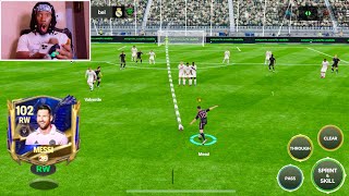 TOTY Messi FreeKick is BROKEN45M  FC MOBILE [upl. by Iorgo882]