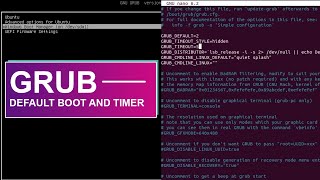 How To Change GRUB Default Boot and Timer [upl. by Nurav973]