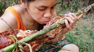 Finding amp Catch crocodile by hand in water  Catch and Cook eating delicious 01 [upl. by Krall]