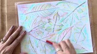 How to Make Leaf Rubbing Art [upl. by Ahoufe]