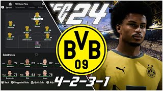 Edin Terzićs Borussia Dortmund 4231 and 4141 Tactics explained and replicated  EA FC 24 [upl. by Eelhsa]