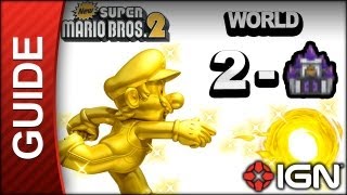 New Super Mario Bros 2  Star Coin Guide  World 2Castle  Walkthrough [upl. by Chabot]