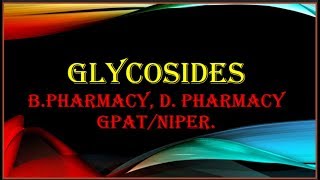 Glycosides introduction Definition classification properties isolation [upl. by Yzzik]