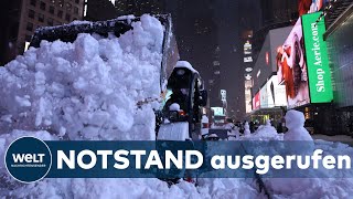 BLIZZARD TRIFFT NEW YORK Schneesturm tobt  Die amerikanische Urangst vor dem Schnee [upl. by Dong433]