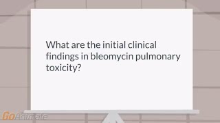 What are findings of bleomycin pulmonary toxicity [upl. by Hukill363]