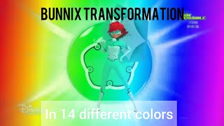 Bunnix Transformation in 14 Different Colors  Miraculous Ladybug Multicolored [upl. by Rodney]