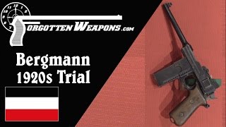 Bergmann 1920s Experimental Military Trials Pistol [upl. by Lomax]