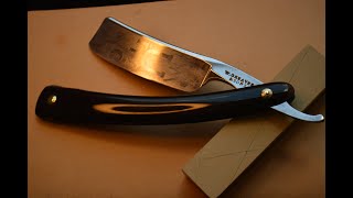 straight razor restoration Wm Greaves 98 Inch Mason blade [upl. by Vachel930]