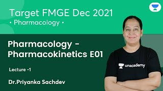 PharmacologyPharmacokinetics E01  L1  FMGE Dec21  Lets crack NEET PG  Dr Priyanka Sachdev [upl. by Magdau]