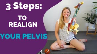 3 steps to realign your pelvis [upl. by Eeima511]