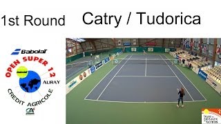 Victory of Catry FRA over Tudorica CAN  Open Super 12 Auray  Boys Single 1st Round [upl. by Aiyekal]