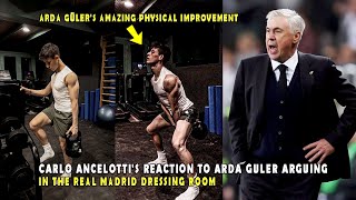 CARLO ANCELOTTIS REACTION TO ARDA GÜLER ARGUING IN THE REAL MADRID DRESSING ROOM [upl. by Suidualc]