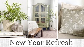 NEW YEAR REFRESH  DECORATE WITH ME  STUDIO MCGEE DECOR 2024 [upl. by Nalla]