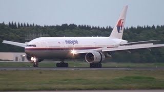 Malaysia Airlines Boeing 777200ER 9MMRO Landing at NRT 34R [upl. by Asiel]