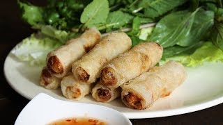 Vietnamese Chicken Crispy Spring Rolls  Morgane Recipes [upl. by Ruffo]