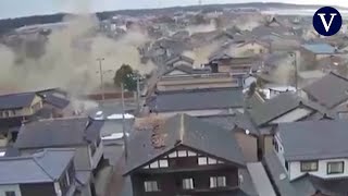 Así se vivió el momento del terremoto de Japón de 74 grados [upl. by Denzil10]