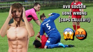 8v8 soccer match bison fc vs washed up fc game gone heated🥵 must watch [upl. by Eserrehs]