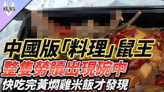 中國版「料理」鼠王 整隻勞贖出現碗中 快吃完黃燜雞米飯才發現 [upl. by Esimehc]