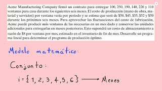 Acme Manufacturing Company firmó un contrato para entregar 100 250 190 140 220 y 110 SOLUCIÓN [upl. by Rubio]