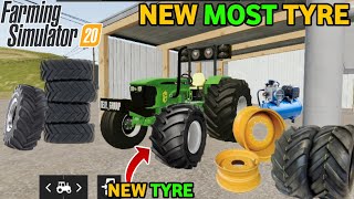 jhon dear Tractor front tyre change Tractor tyre HR game blog [upl. by Sualkin]