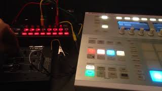 Moog Werkstatt01 sync to Native Instruments Maschine [upl. by Whelan5]