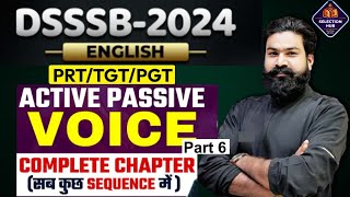 DSSSB 2024 ACTIVE amp PASSIVE VOICE PART6  DSSSB VOICE THEORY DSSSB GENERAL PAPER  VOICE QUESTION [upl. by Nawoj]