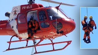 Helicopter in Action Eurocopter AS350  Firefighter Helicopter Video [upl. by Os138]