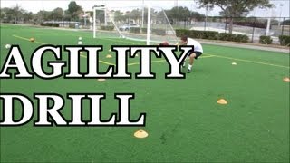 Goalkeeper Training Agility Drill [upl. by Eelnyl]