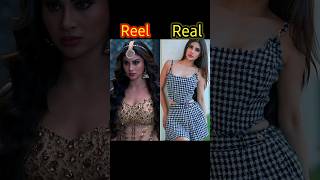 Reel vs real🐍🐍Naagin serial actress play naagin cast💯 mouniroy surbhichandna viral shorts [upl. by Soracco128]