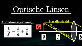 Optische Linsen  Abbildungsgleichung Bildweite Bildgröße Brechkraft Physik [upl. by Surdna]