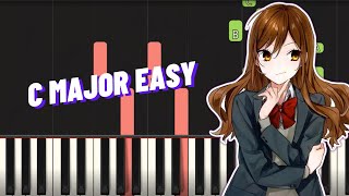 Iro Kousui  色香水  Horimiya OP by Yoh Kamiyama 神山羊  EASY Piano Tutorial C MAJOR [upl. by Frazier]