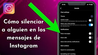 Cómo silenciar a alguien en los mensajes de Instagram [upl. by Pozzy494]