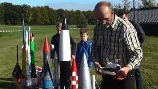 Uitleg model raket bouw en lancering Weekend van de Wetenschap door DRRA Model Rocket launch [upl. by Kristopher]