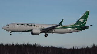 Iraqi Airways  Boeing 7378 MAX  Takeoff amp Landing [upl. by Angelle]