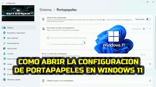 Cómo ACTIVAR el PORTAPAPELES en windows 10 y 11 [upl. by Ahsenod]