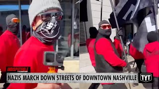 WATCH Nazis March Down Streets Of Nashville amp Flee After Being Challenged [upl. by Nosila]