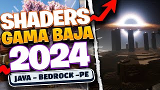 LOS 10 Mejores SHADERS para MINECRAFT 120 1204 GAMA BAJA MEDIA y ALTA SHADERS PE 12073😱 [upl. by Amihc]