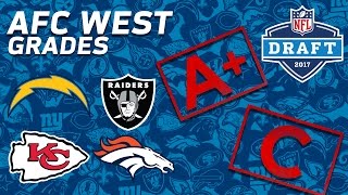 Broncos Chiefs Chargers amp Raiders  AFC West 2017 NFL Draft Grades  NFL NOW [upl. by Hareehahs807]