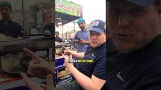 Trying Pakistani Chole Bhature in Lahore 🇵🇰 shorts [upl. by Yrad739]