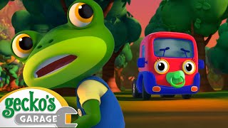 A Scary Camping Trip  Geckos Garage Halloween Cartoons  Moonbug Halloween for Kids [upl. by Esdnyl]