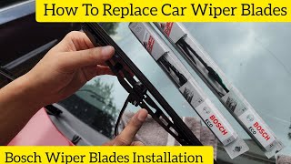 Bosch ECO Wiper Blade Installation  How to Replace Wiper Blades  Complete Process Shown [upl. by Gianni]