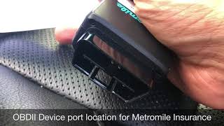 Metromile Insurance per mile  OBDII port location and installation [upl. by Alket]