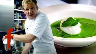 Gordon Cooks Watercress Soup Finished With A Poached Egg  The F Word [upl. by Lainad407]